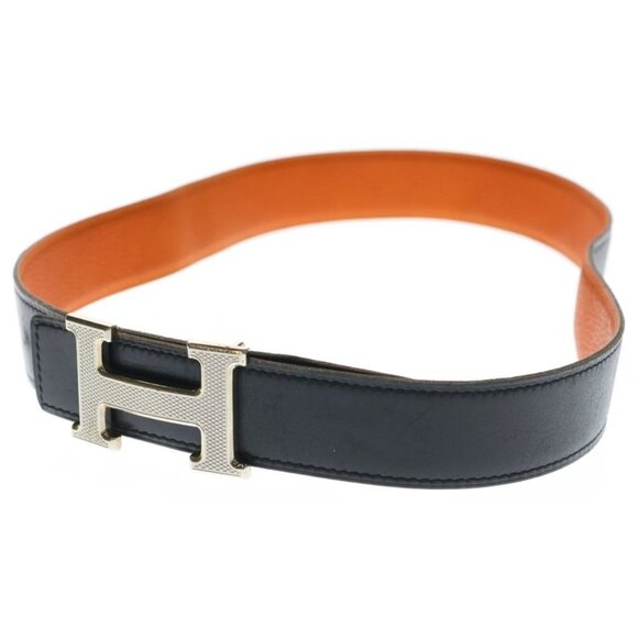Hermes Constance Belt Orange Guilloche Silver main image 4